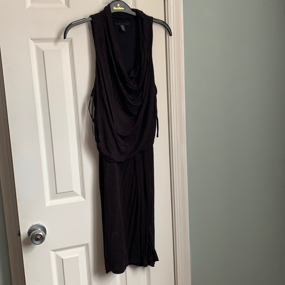 Kenneth Cole black cowl neck jersey dress